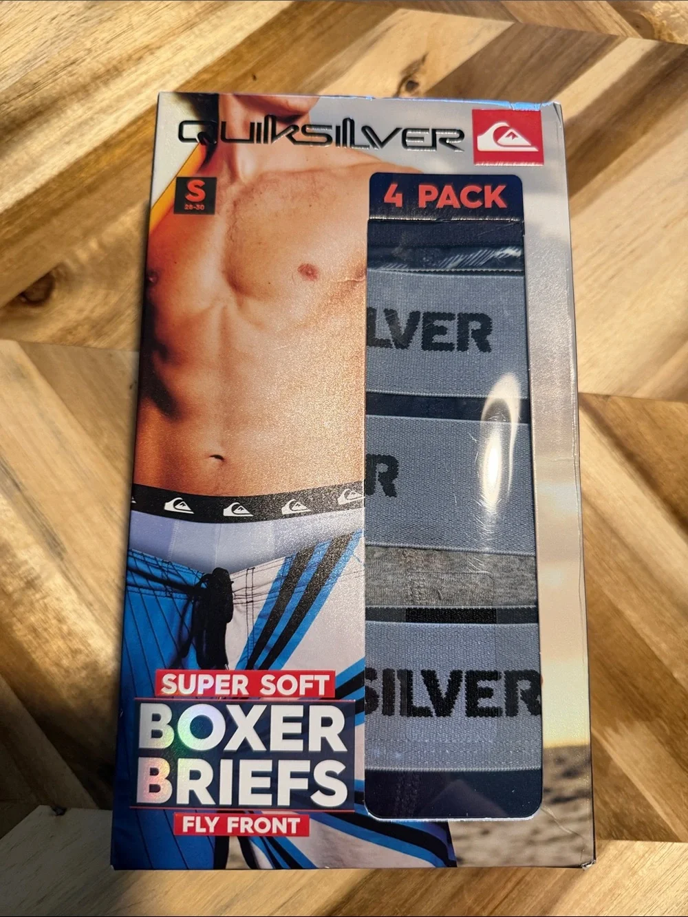 Quiksilver 4-Pack Boxer Briefs - Light Gray & Dark Gray
